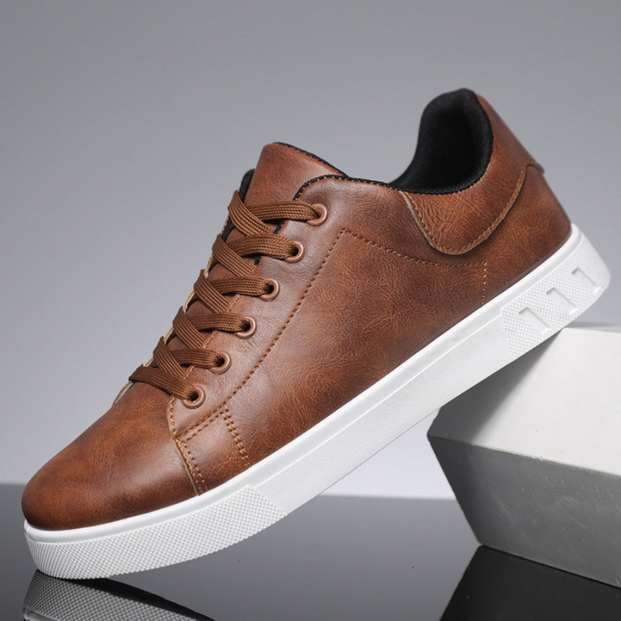 Josef ™ | Stylish Brown Leather Sneakers