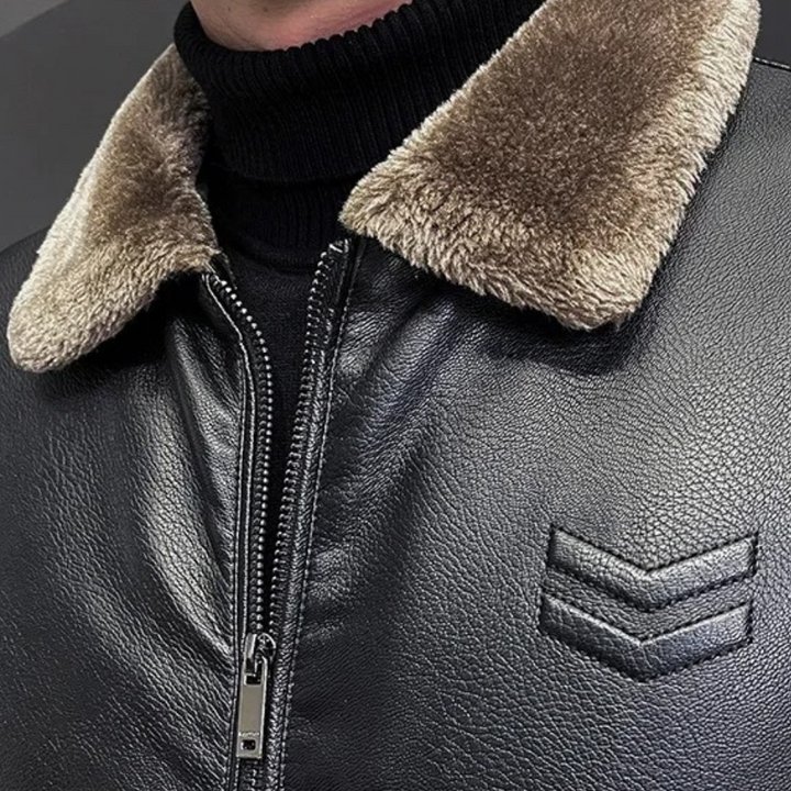 Leif ™ | Fur Lined Leather Jacket