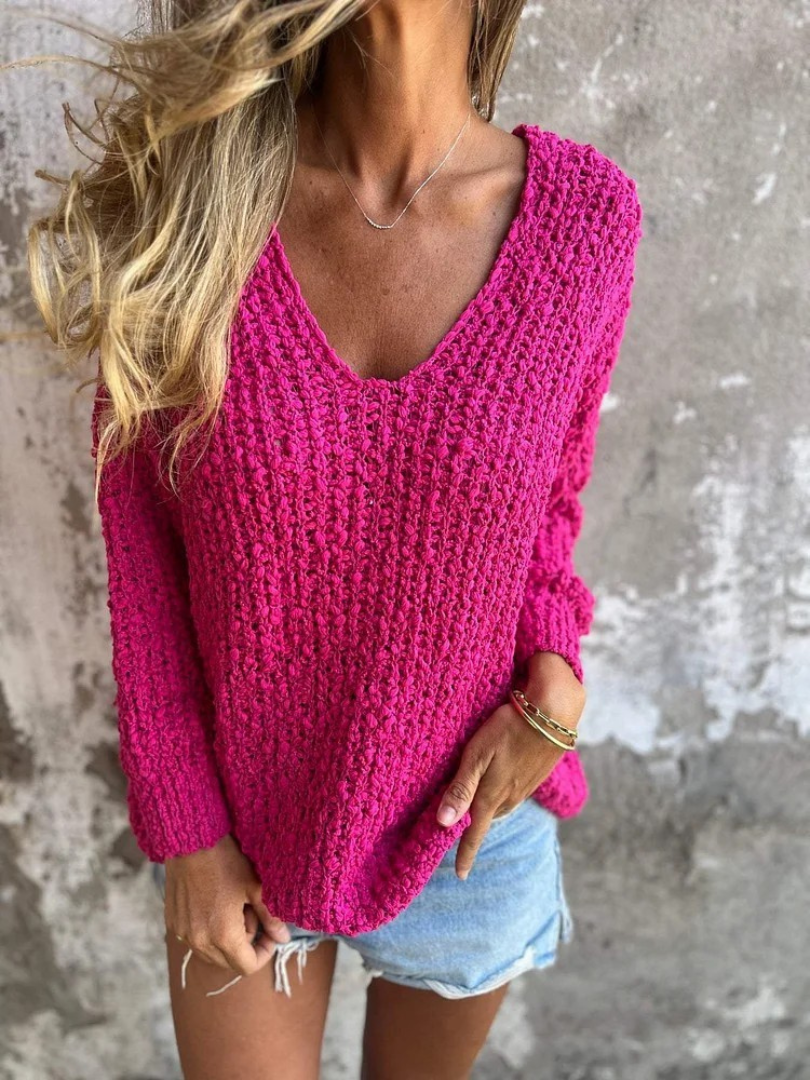 Jamie™ | Cozy Textured Knit Sweater