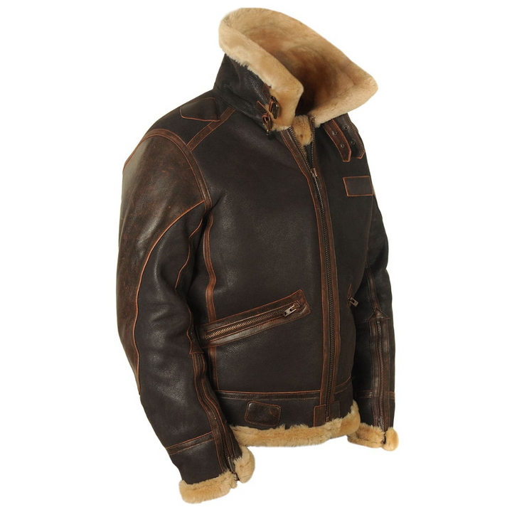 Adrian™ | Vintage Fur-Lined Aviator Jacket