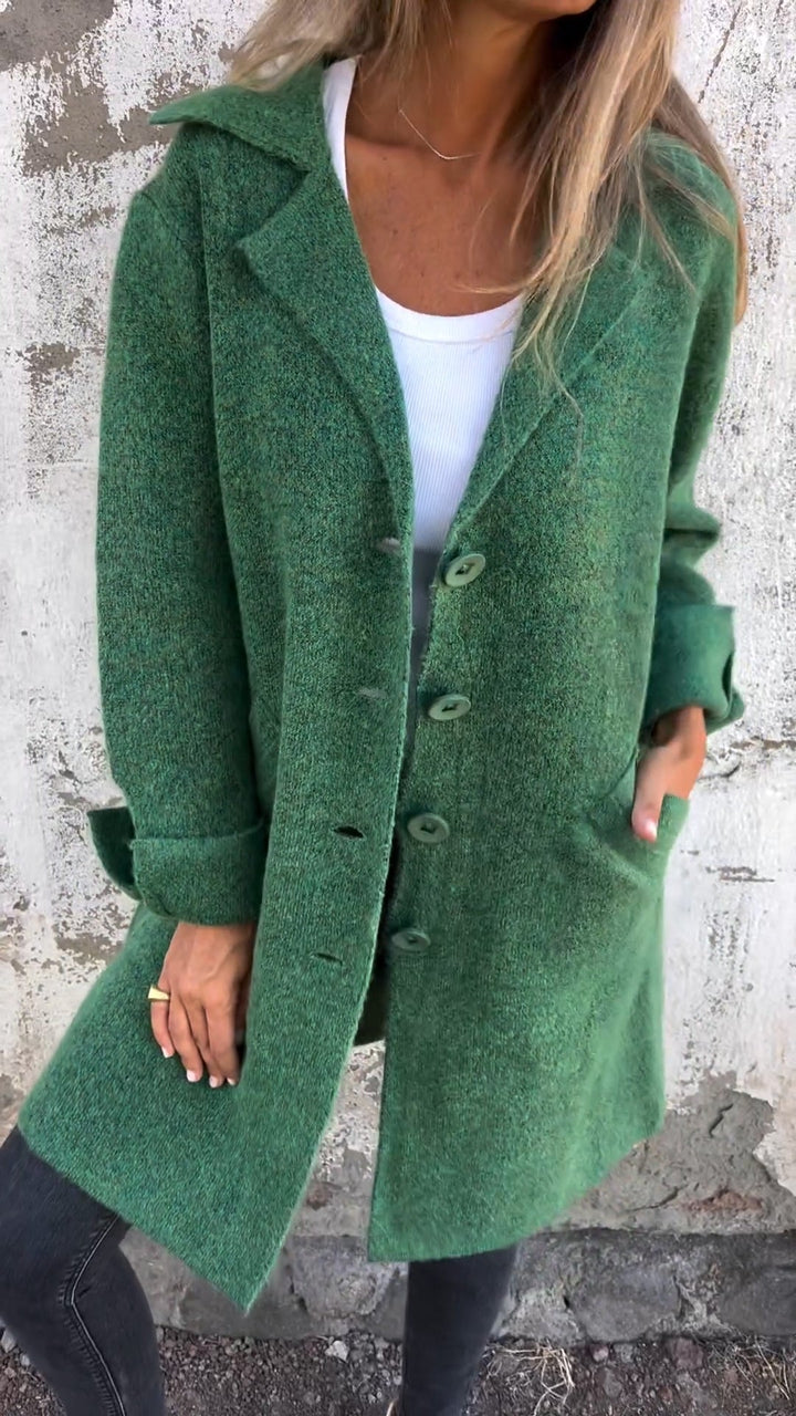 Ellie™ | Long Knit Coat