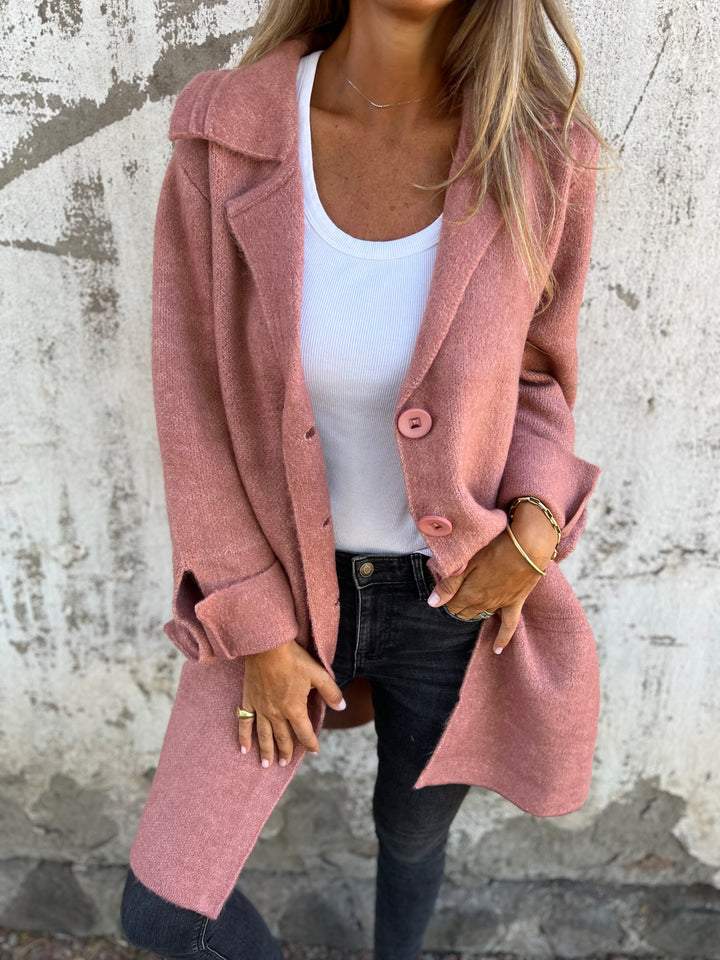 Ellie™ | Long Knit Coat