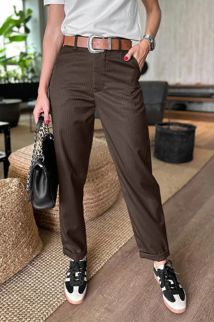 Daphne™ | Pinstripe Tailored Trousers