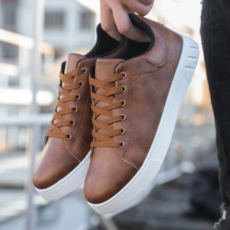 Josef ™ | Stylish Brown Leather Sneakers