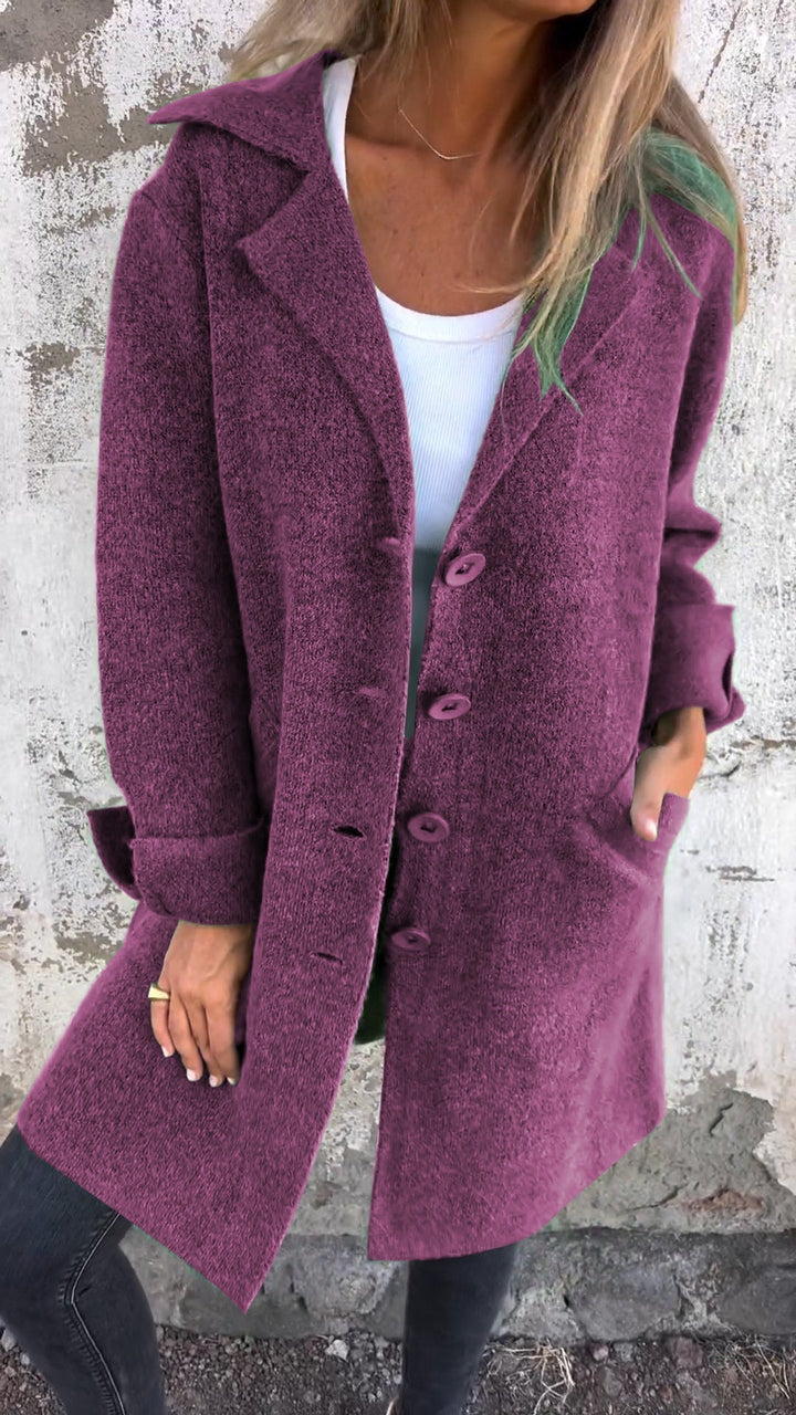 Ellie™ | Long Knit Coat