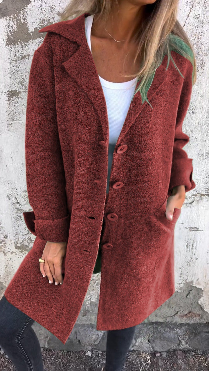 Ellie™ | Long Knit Coat