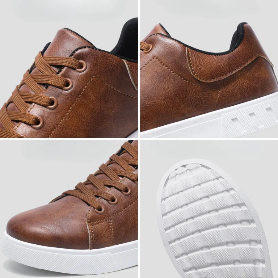 Josef ™ | Stylish Brown Leather Sneakers