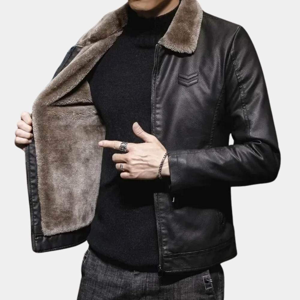 Leif ™ | Fur Lined Leather Jacket