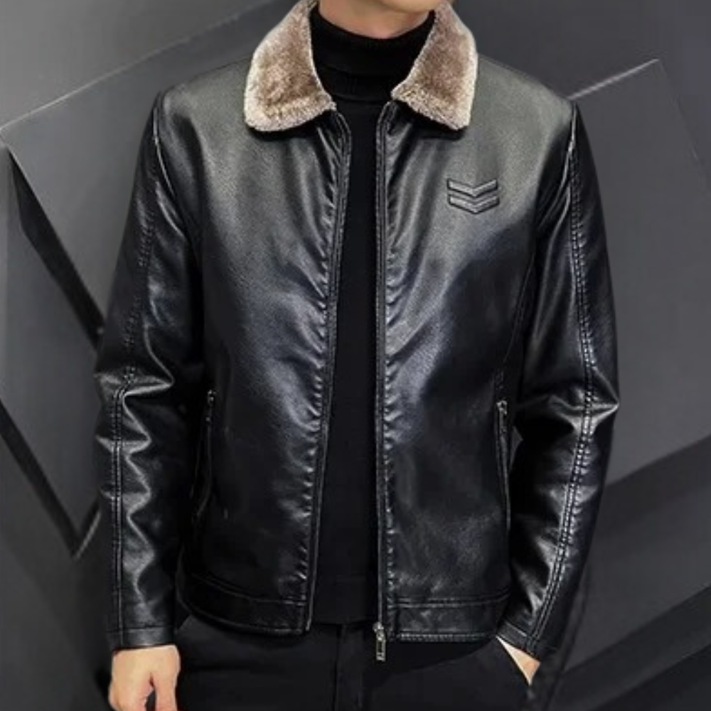 Leif ™ | Fur Lined Leather Jacket