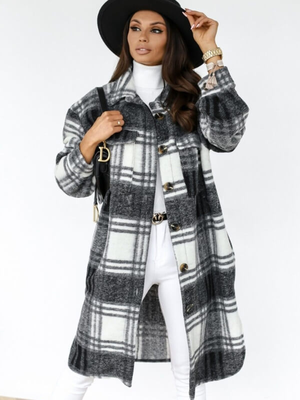 Kaitlyn™ - Plaid Longline Jacket