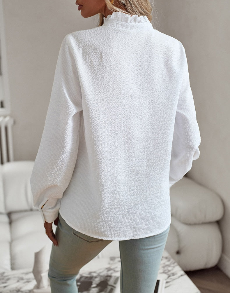 Belle™ - Elegant Polo Blouse