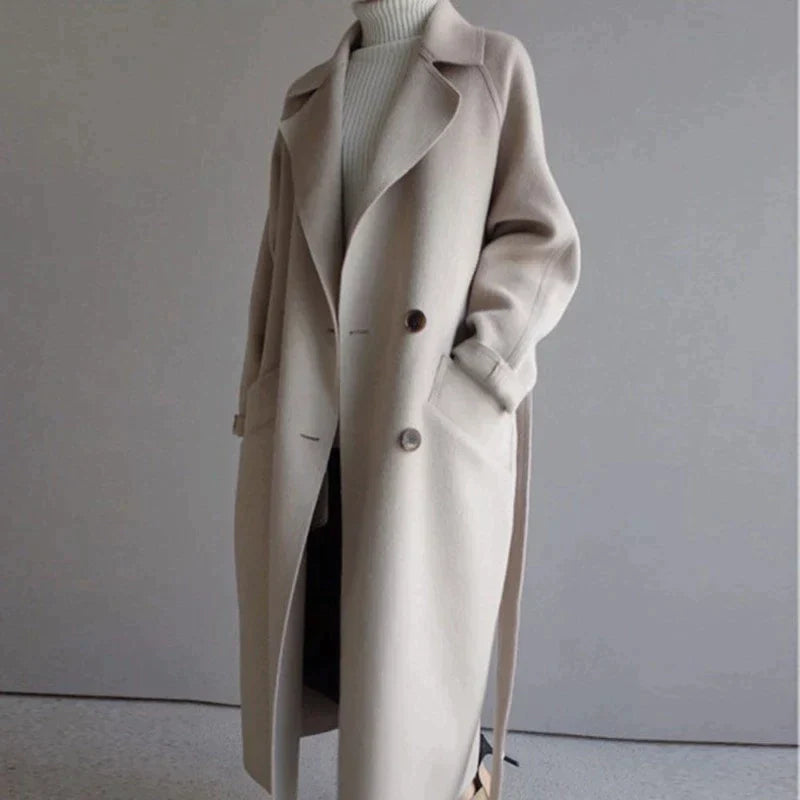 Kaitlyn™ | Elegant Wool-Blend Long Coat