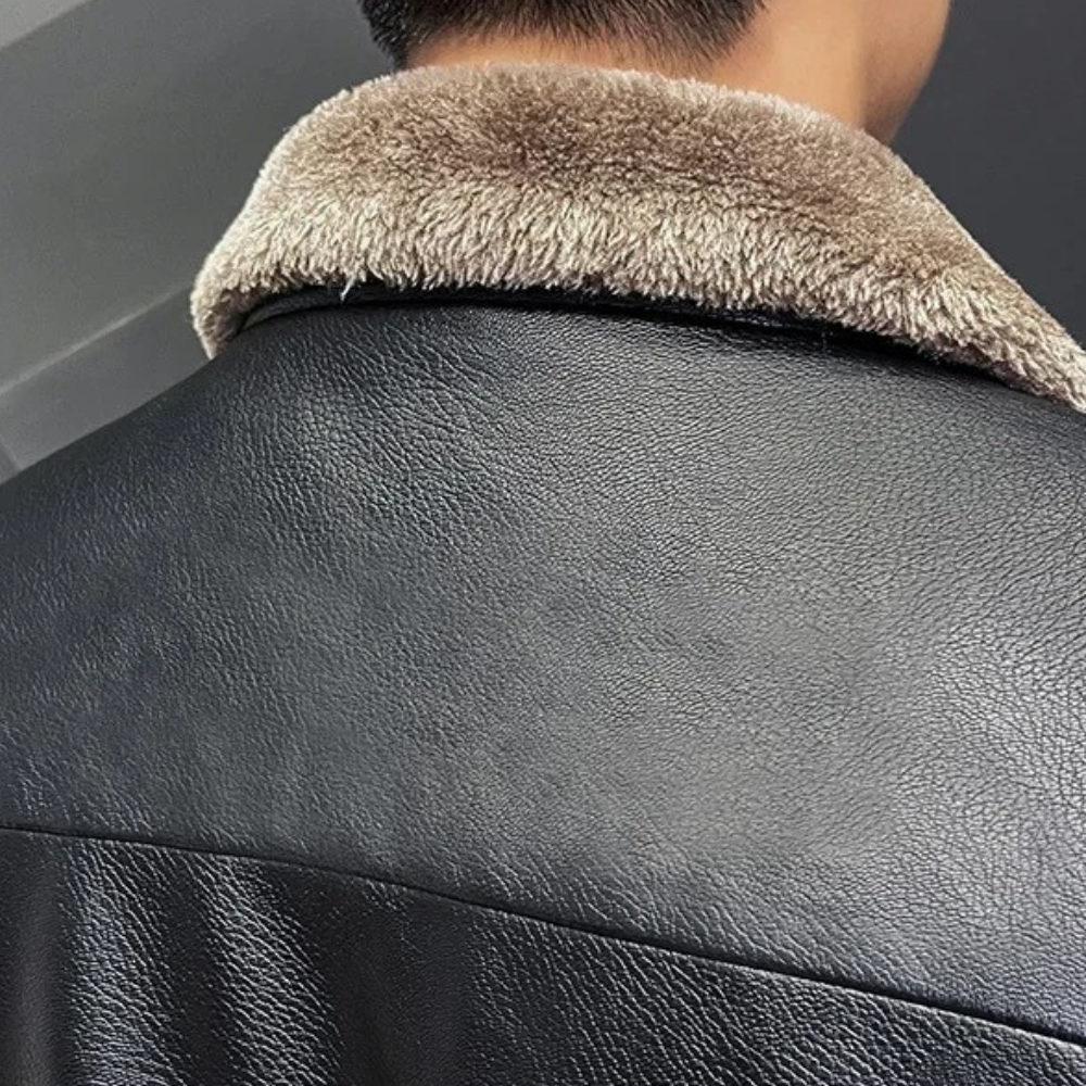 Leif ™ | Fur Lined Leather Jacket