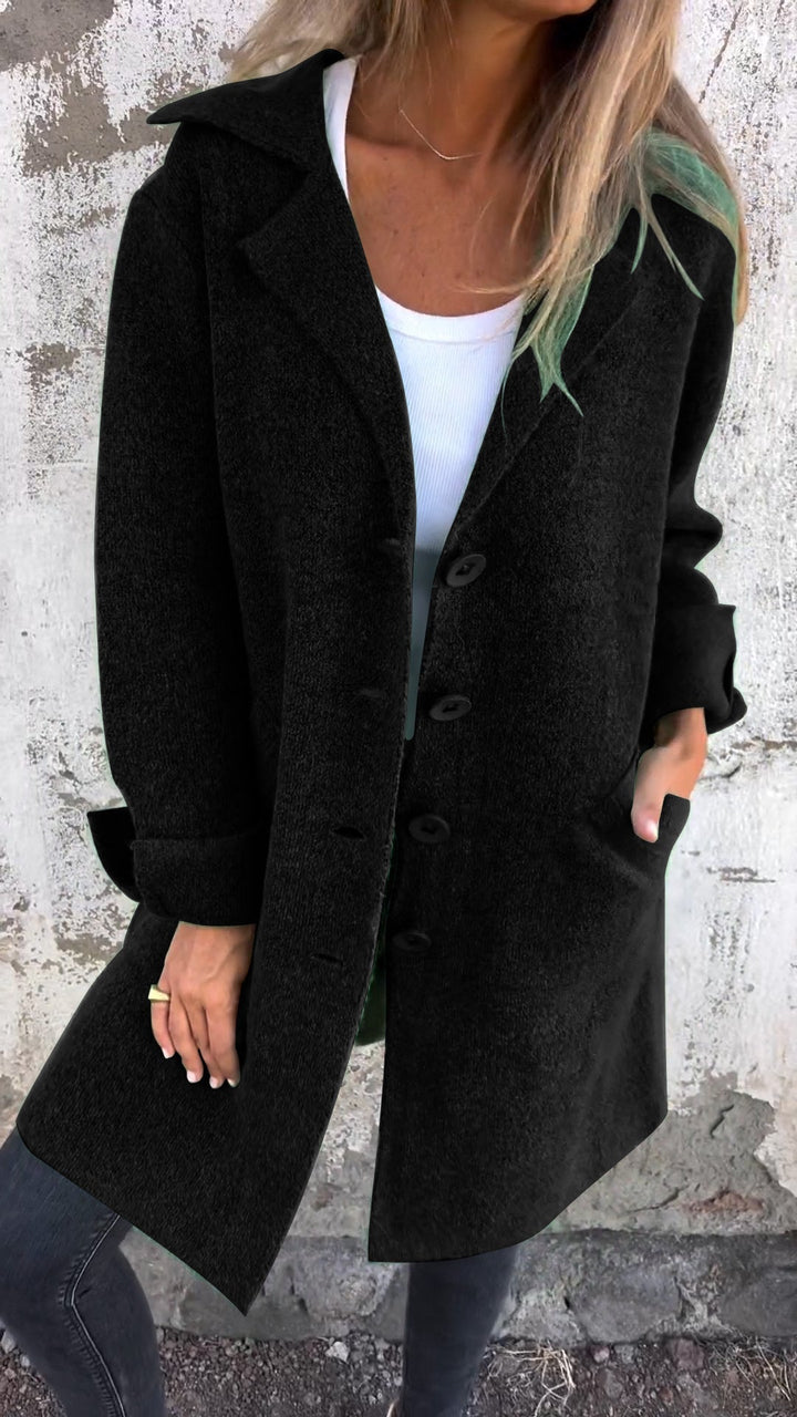 Ellie™ | Long Knit Coat