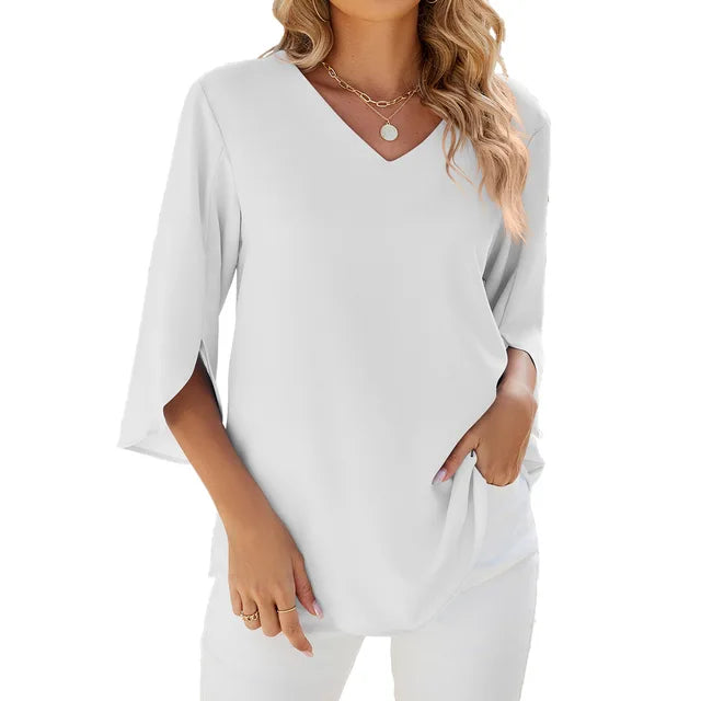 CARA - V-neck blouse