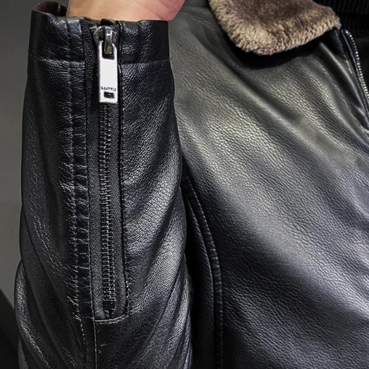 Leif ™ | Fur Lined Leather Jacket